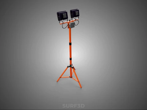 EXPLOSION PROOF TRIPOD DUAL LED LAMP SPOT FLOOD LIGHT WIRE GUARD 3D Model