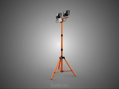 EXPLOSION PROOF TRIPOD DUAL LED LAMP SPOT FLOOD LIGHT WIRE GUARD 3D Model