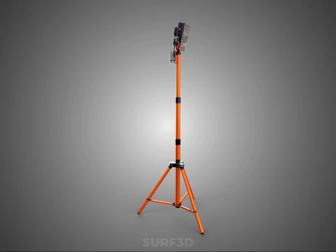 EXPLOSION PROOF TRIPOD DUAL LED LAMP SPOT FLOOD LIGHT WIRE GUARD 3D Model