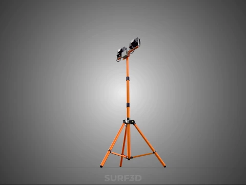 EXPLOSION PROOF TRIPOD DUAL LED LAMP SPOT FLOOD LIGHT WIRE GUARD 3D Model