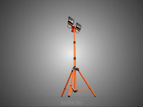 EXPLOSION PROOF TRIPOD DUAL LED LAMP SPOT FLOOD LIGHT WIRE GUARD 3D Model