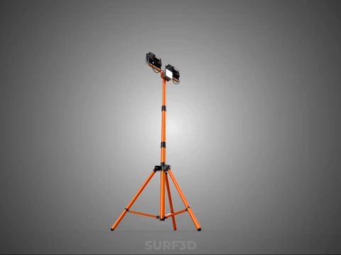 EXPLOSION PROOF TRIPOD DUAL LED LAMP SPOT FLOOD LIGHT WIRE GUARD 3D Model