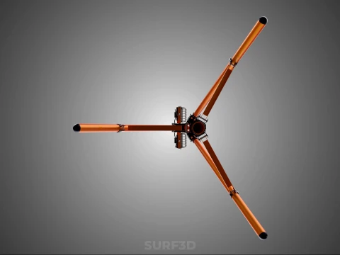 EXPLOSION PROOF TRIPOD DUAL LED LAMP SPOT FLOOD LIGHT WIRE GUARD 3D Model