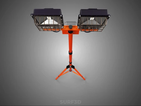 EXPLOSION PROOF TRIPOD DUAL LED LAMP SPOT FLOOD LIGHT WIRE GUARD 3D Model