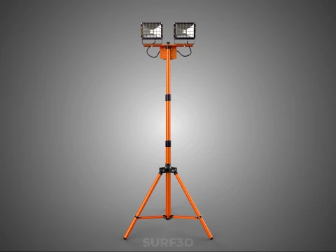 EXPLOSION PROOF TRIPOD DUAL LED LAMP SPOT FLOOD LIGHT WIRE GUARD 3D Model