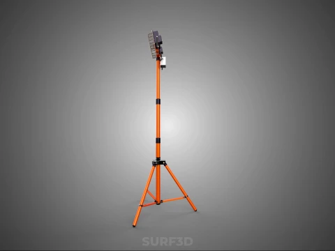 EXPLOSION PROOF TRIPOD DUAL LED LAMP SPOT FLOOD LIGHT WIRE GUARD 3D Model