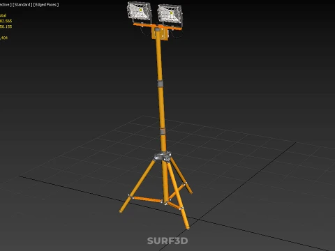 EXPLOSION PROOF TRIPOD DUAL LED LAMP SPOT FLOOD LIGHT WIRE GUARD 3D Model