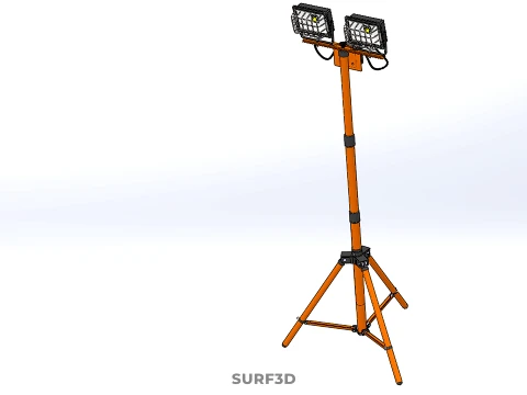 EXPLOSION PROOF TRIPOD DUAL LED LAMP SPOT FLOOD LIGHT WIRE GUARD 3D Model