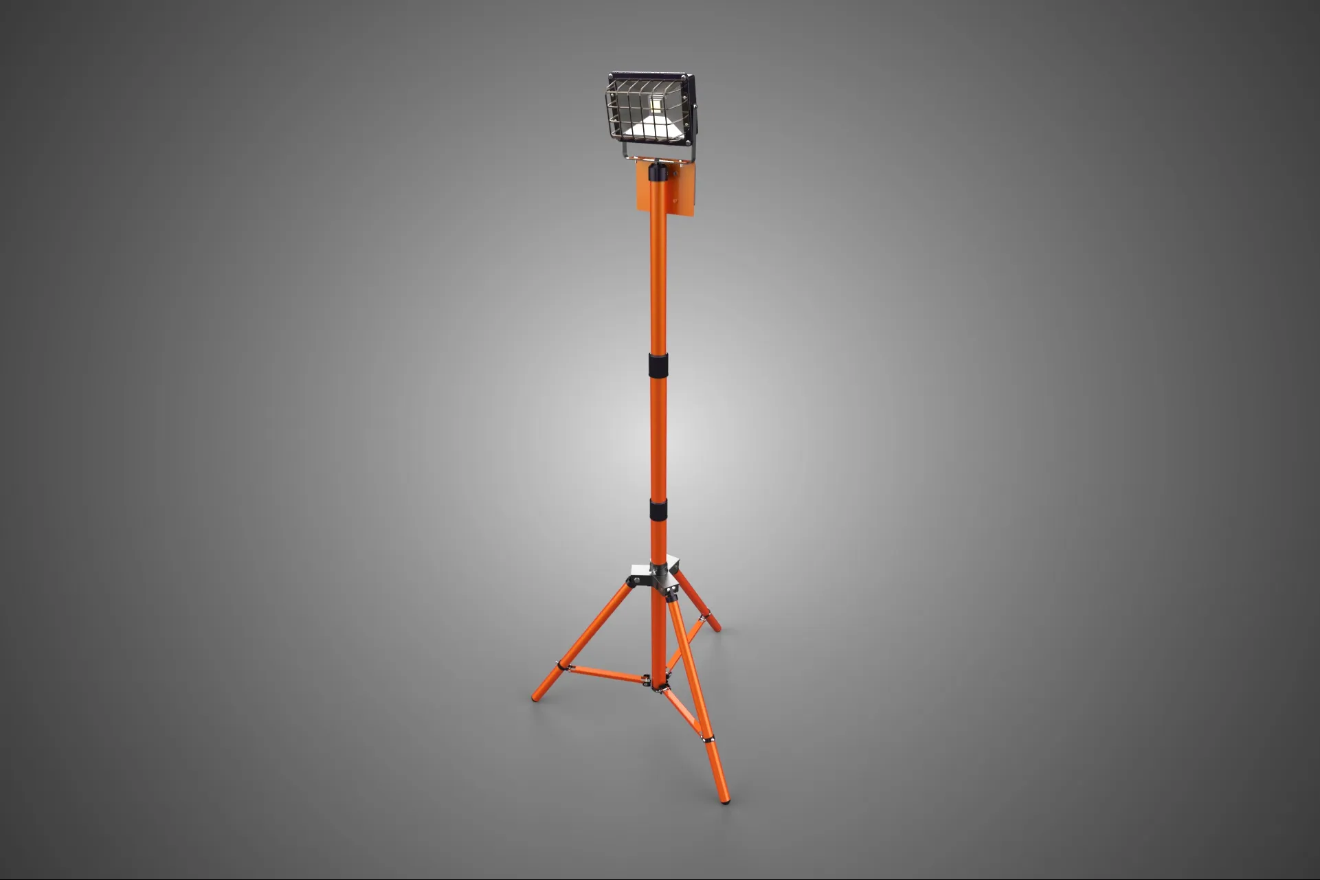 COMPACT TRIPOD SINGLE LED LAMP SPOT FLOOD LIGHT STUDIO SCENE KIT 3D Model .c4d .max .obj .3ds .fbx .stl .blend 