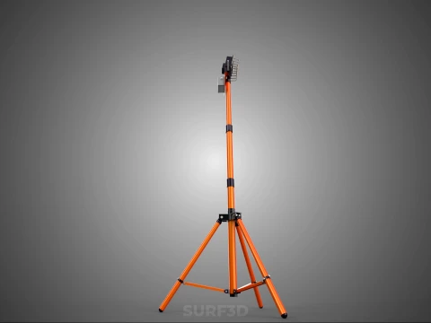 COMPACT TRIPOD SINGLE LED LAMP SPOT FLOOD LIGHT STUDIO SCENE KIT 3D Model