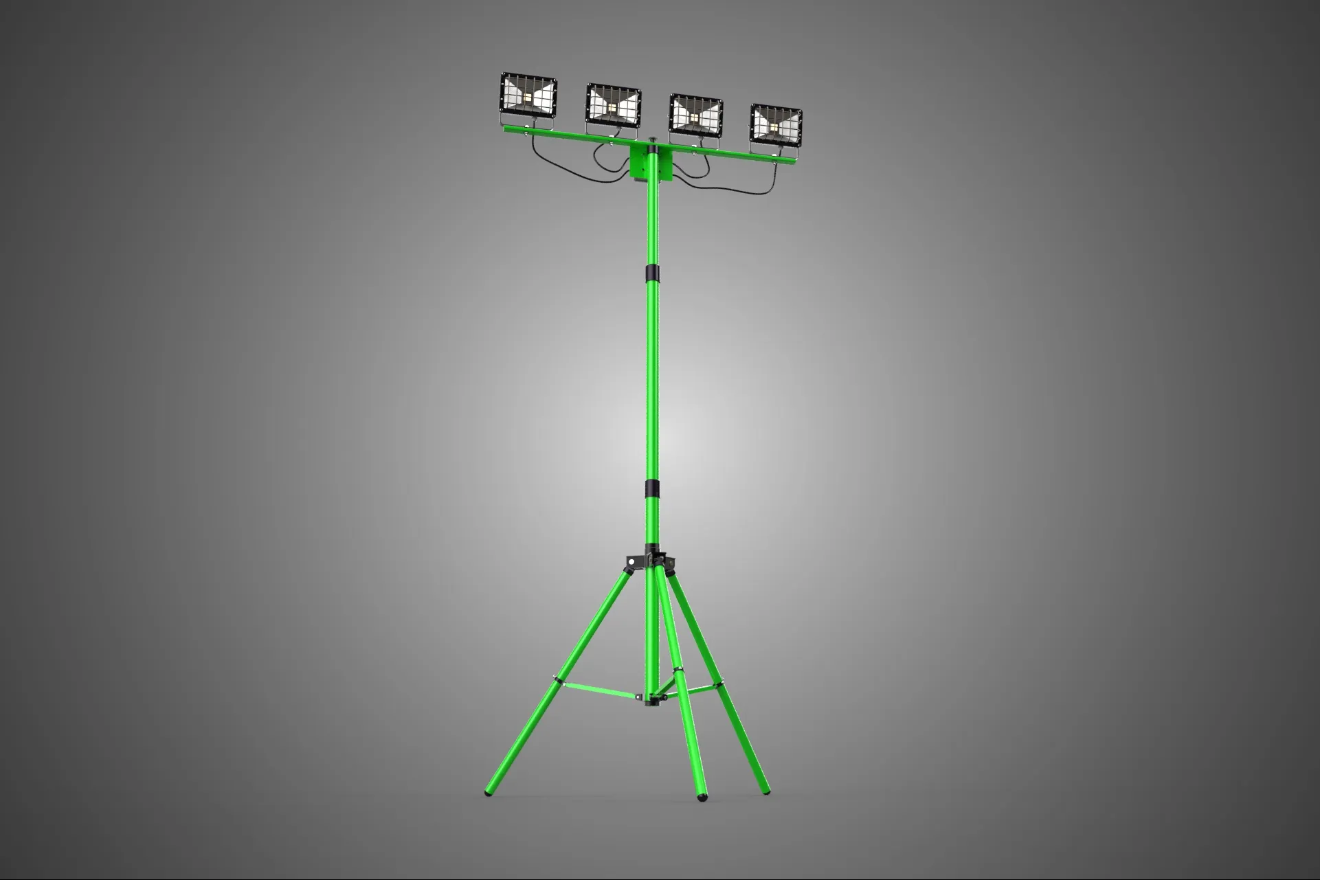 TRIP&Eacute; VERDE QUATRO 4 L&Acirc;MPADA LED LUZ DE PROJETO TORRE TELESC&Oacute;PICA Modelo 3D .c4d .max .obj .3ds .fbx .stl .blend 
