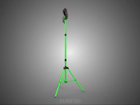 TRIP&Eacute; VERDE QUATRO 4 L&Acirc;MPADA LED LUZ DE PROJETO TORRE TELESC&Oacute;PICA Modelo 3D