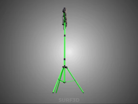 TRIP&Eacute; VERDE QUATRO 4 L&Acirc;MPADA LED LUZ DE PROJETO TORRE TELESC&Oacute;PICA Modelo 3D