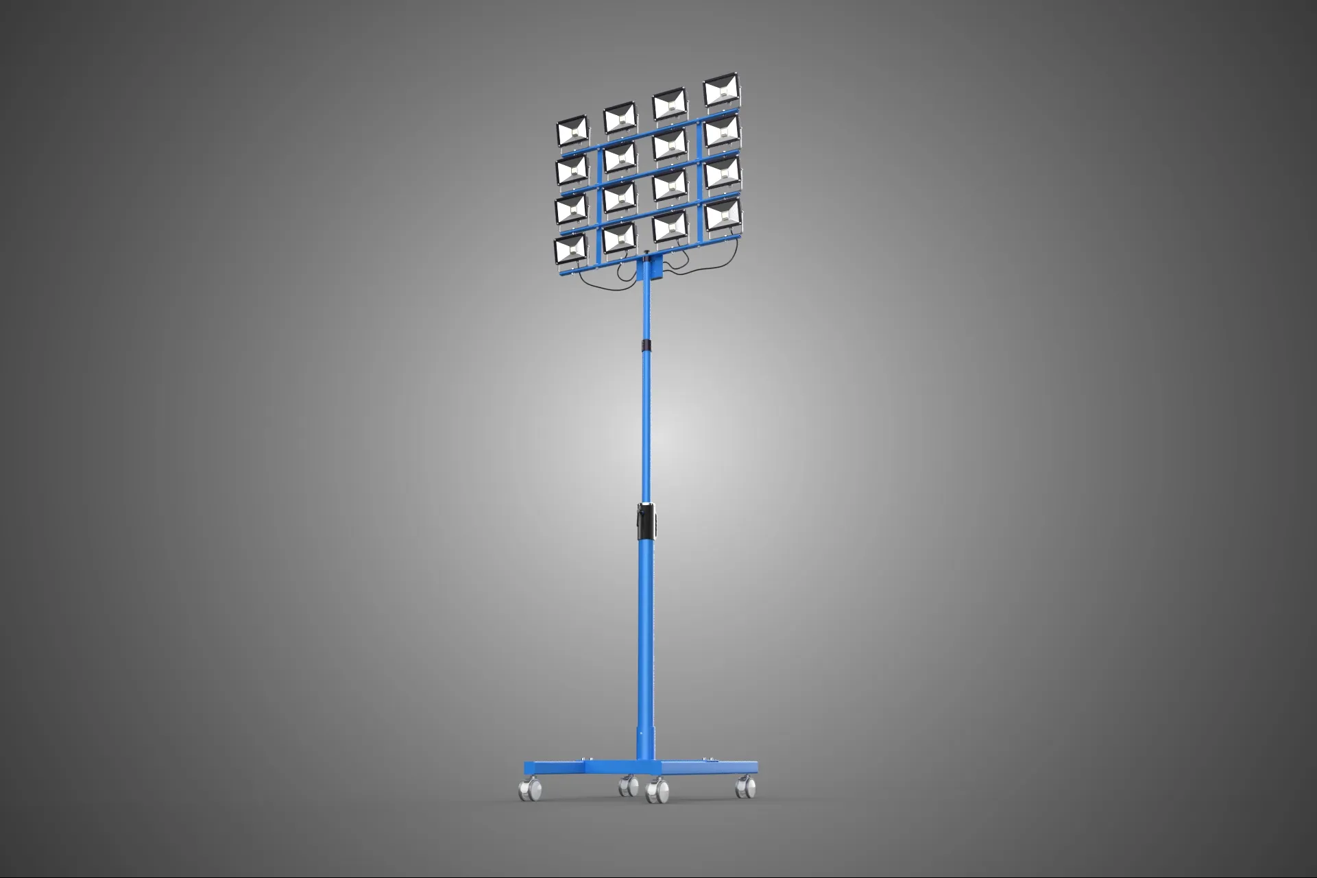 TELESCOPIC MAST LIGHT TOWER STADIUM STADION FLOODLIGHT LIGHTING 3D Model .c4d .max .obj .3ds .fbx .stl .blend 