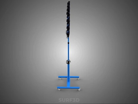 TELESCOPIC MAST LIGHT TOWER STADIUM STADION FLOODLIGHT LIGHTING 3D Model