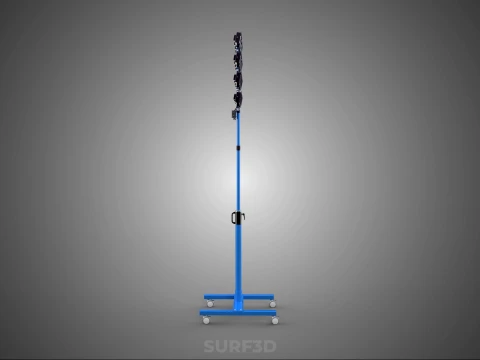 TELESCOPIC MAST LIGHT TOWER STADIUM STADION FLOODLIGHT LIGHTING 3D Model