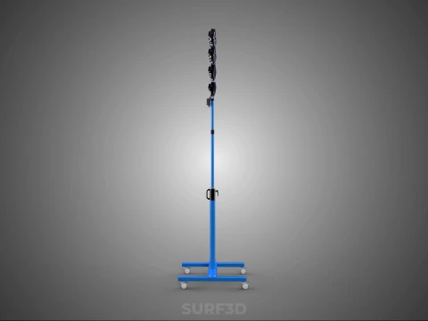 TELESCOPIC MAST LIGHT TOWER STADIUM STADION FLOODLIGHT LIGHTING 3D Model