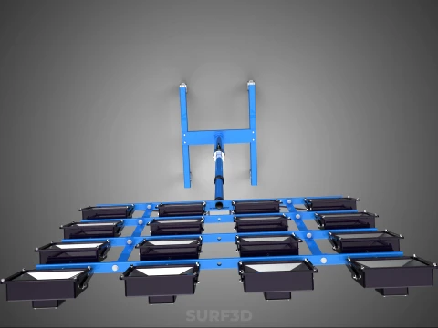 TELESCOPIC MAST LIGHT TOWER STADIUM STADION FLOODLIGHT LIGHTING 3D Model