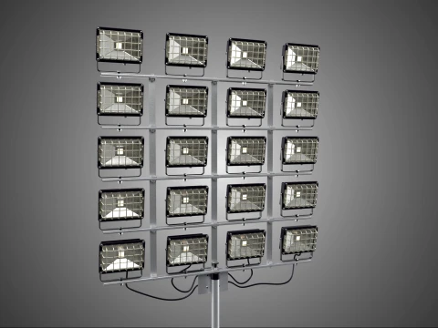 20 GRIGLIA DI ARRAY TORRE FARO STADIO PALO ILLUMINAZIONE SUPPORTO PROIETTORE Modello 3D