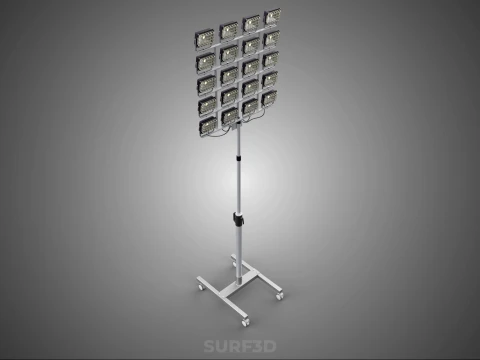 20 ARRAY GRID LIGHT TOWER STADIUM LIGHTING POLE STAND FLOODLIGHT 3D Model