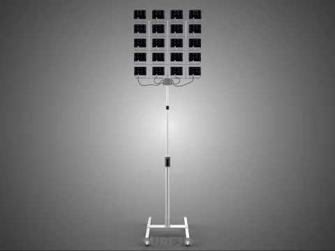 20 ARRAY GRID LIGHT TOWER STADIUM LIGHTING POLE STAND FLOODLIGHT 3D Model
