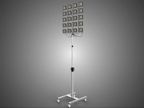 20 ARRAY GRID LIGHT TOWER STADIUM LIGHTING POLE STAND FLOODLIGHT 3D Model