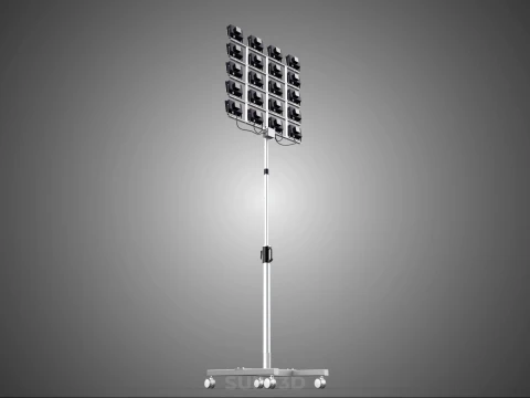 20 ARRAY GRID LIGHT TOWER STADIUM LIGHTING POLE STAND FLOODLIGHT 3D Model