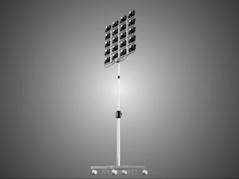 20 ARRAY GRID LIGHT TOWER STADIUM LIGHTING POLE STAND FLOODLIGHT 3D Model
