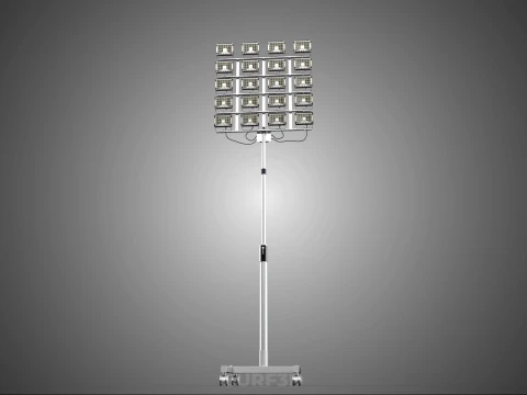 20 ARRAY GRID LIGHT TOWER STADIUM LIGHTING POLE STAND FLOODLIGHT 3D Model