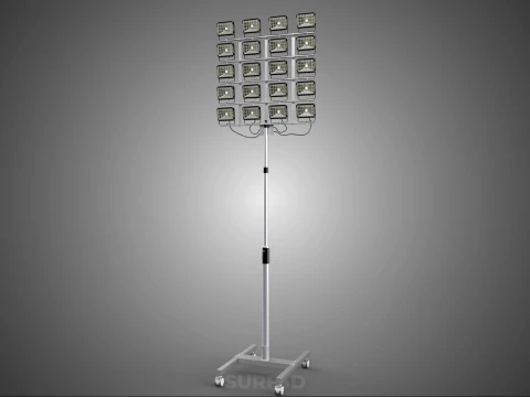 20 ARRAY GRID LIGHT TOWER STADIUM LIGHTING POLE STAND FLOODLIGHT 3D Model