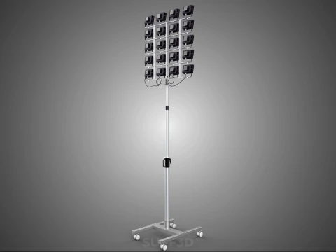 20 ARRAY GRID LIGHT TOWER STADIUM LIGHTING POLE STAND FLOODLIGHT 3D Model