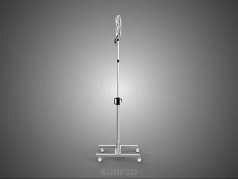 PORTABLE ROLLING STAND POLE TOWER LIGHT EIGHT 8 LAMP LED SQUARE 3D Model