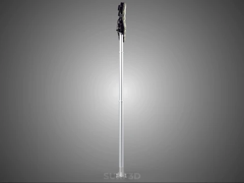 LIGHT POLE 8 ARRAY LED LAMP TOWER RACK HOLDER BRACKET MOUNTING 3D Model