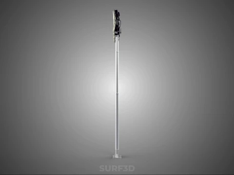 LIGHT POLE 8 ARRAY LED LAMP TOWER RACK HOLDER BRACKET MOUNTING 3D Model