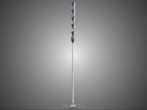 大規模なスタジアムのハイマストライト 24 パネル搭載 LED ランプタワー 3Dモデル