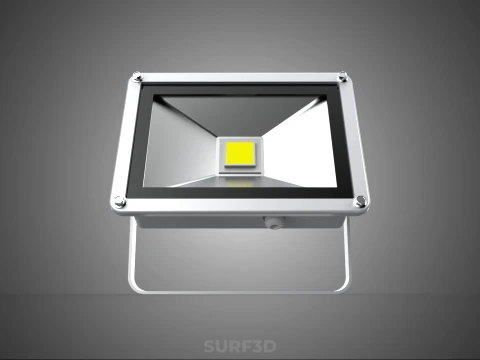 WHITE SINGLE CHIP LED LAMP FLOODLIGHT SPOT FLOOD LIGHT LIGHTING 3D Model