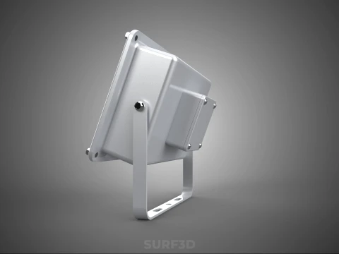 WHITE SINGLE CHIP LED LAMP FLOODLIGHT SPOT FLOOD LIGHT LIGHTING 3D Model