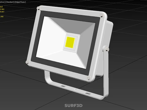 WHITE SINGLE CHIP LED LAMP FLOODLIGHT SPOT FLOOD LIGHT LIGHTING 3D Model