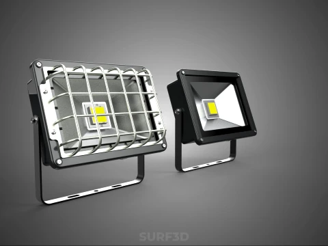 STANDARD LED LAMP LUMINAIRE FLOOD SPOT LIGHT FLOODLIGHT LIGHTING 3D Model
