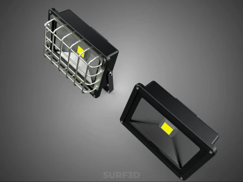 STANDARD LED LAMP LUMINAIRE FLOOD SPOT LIGHT FLOODLIGHT LIGHTING 3D Model
