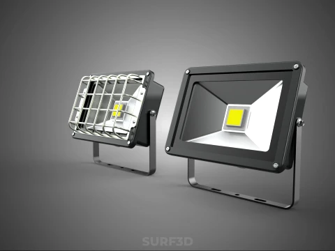 STANDARD LED LAMP LUMINAIRE FLOOD SPOT LIGHT FLOODLIGHT LIGHTING 3D Model