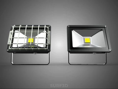 STANDARD LED LAMP LUMINAIRE FLOOD SPOT LIGHT FLOODLIGHT LIGHTING 3D Model