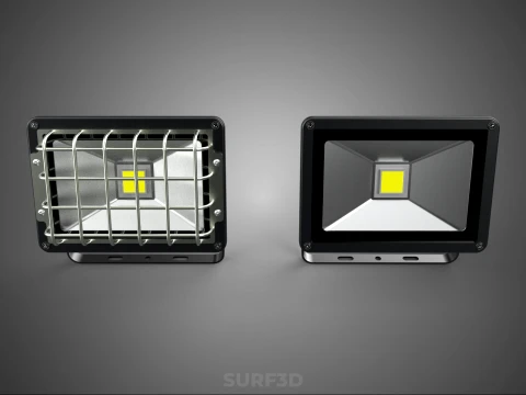 STANDARD LED LAMP LUMINAIRE FLOOD SPOT LIGHT FLOODLIGHT LIGHTING 3D Model