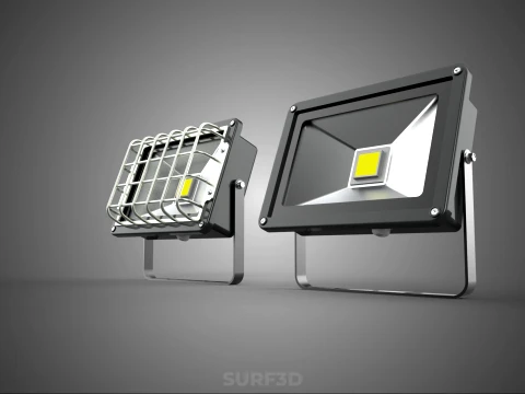 STANDARD LED LAMP LUMINAIRE FLOOD SPOT LIGHT FLOODLIGHT LIGHTING 3D Model