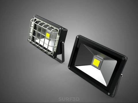 STANDARD LED LAMP LUMINAIRE FLOOD SPOT LIGHT FLOODLIGHT LIGHTING 3D Model