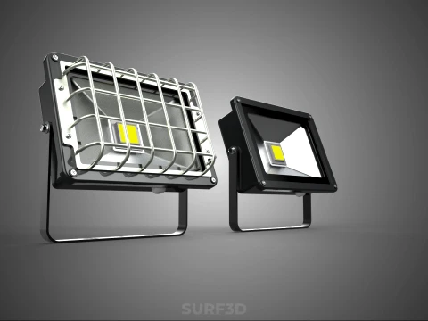 STANDARD LED LAMP LUMINAIRE FLOOD SPOT LIGHT FLOODLIGHT LIGHTING 3D Model