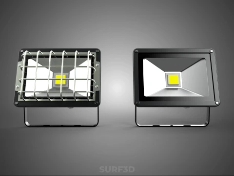 STANDARD LED LAMP LUMINAIRE FLOOD SPOT LIGHT FLOODLIGHT LIGHTING 3D Model