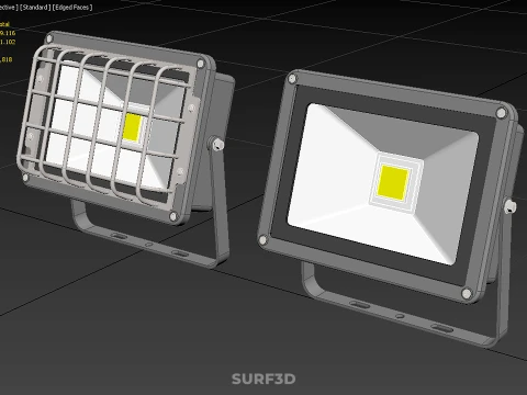 STANDARD LED LAMP LUMINAIRE FLOOD SPOT LIGHT FLOODLIGHT LIGHTING 3D Model