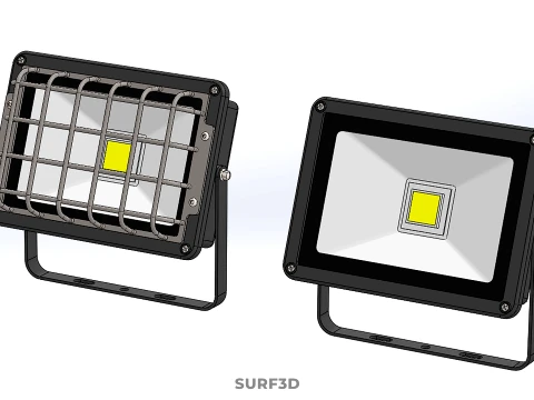 STANDARD LED LAMP LUMINAIRE FLOOD SPOT LIGHT FLOODLIGHT LIGHTING 3D Model