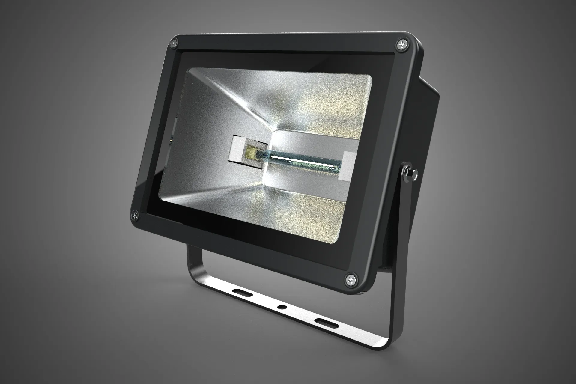 LAMPADA ALOGENA NERA IN VETRO LAMPADA PROIETTORE ILLUMINAZIONE A LUCE DI PROIETTORE Modello 3D .c4d .max .obj .3ds .fbx .stl .blend 